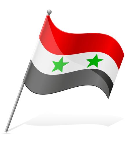 drapeau de la Syrie illustration vectorielle vecteur