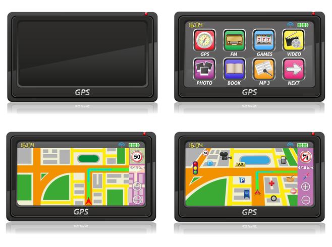 illustration vectorielle de navigateur gps vecteur