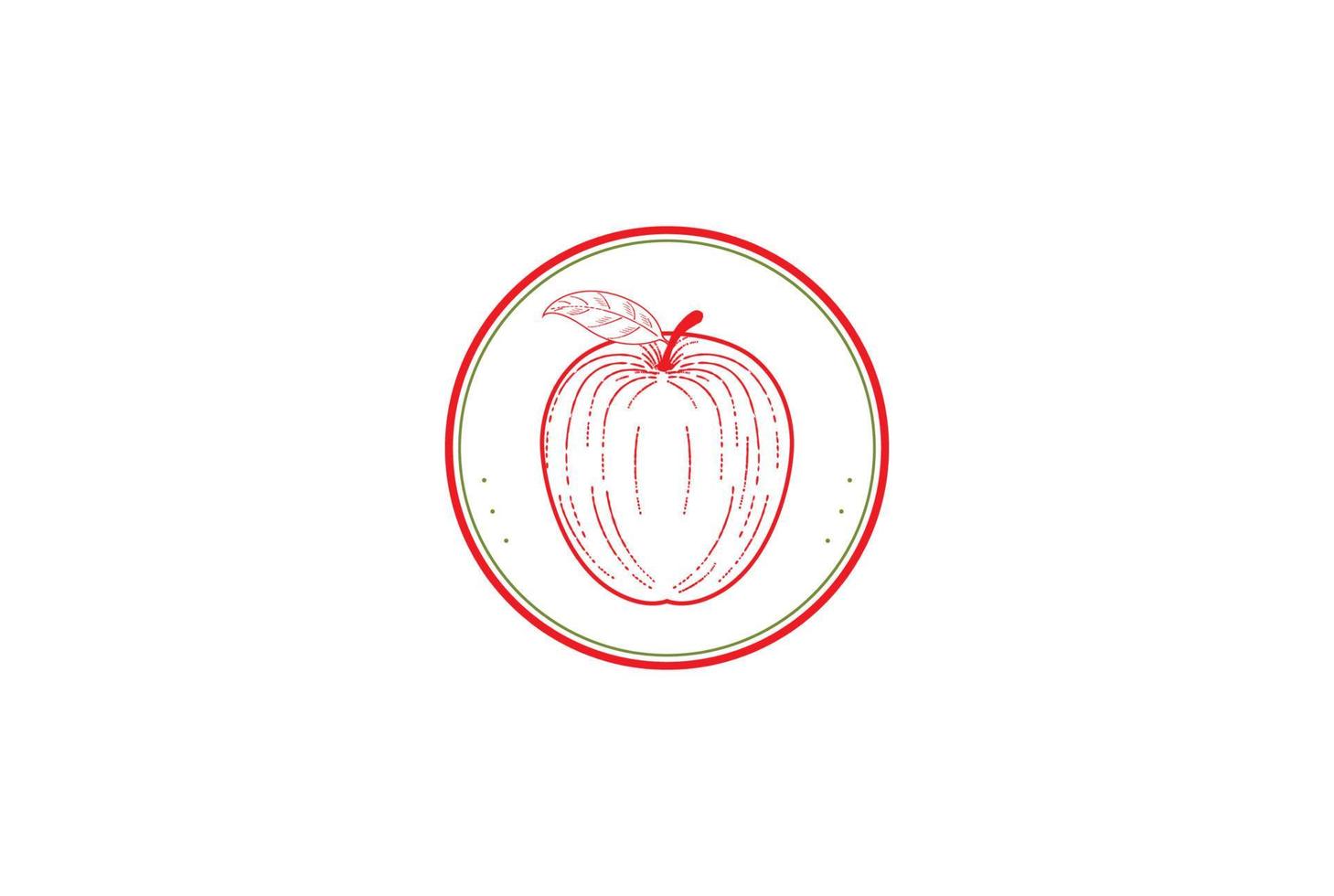 cercle vintage retro apple farm cidre produit étiquette logo design vecteur