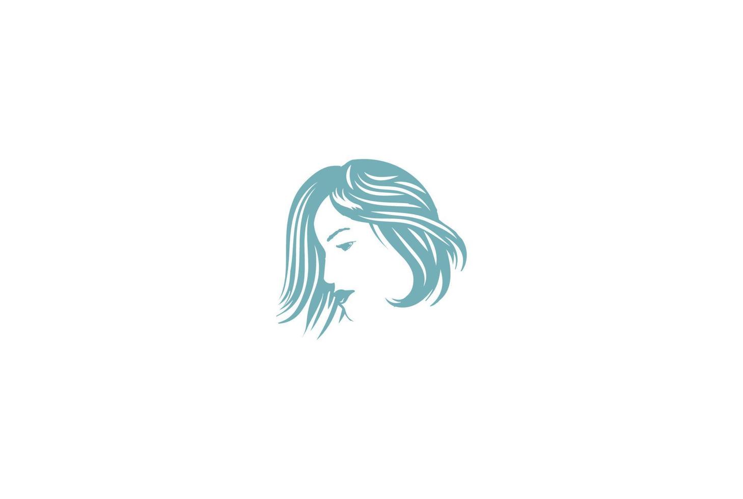 beauté femme femme dame fille salon de coiffure spa logo design vecteur