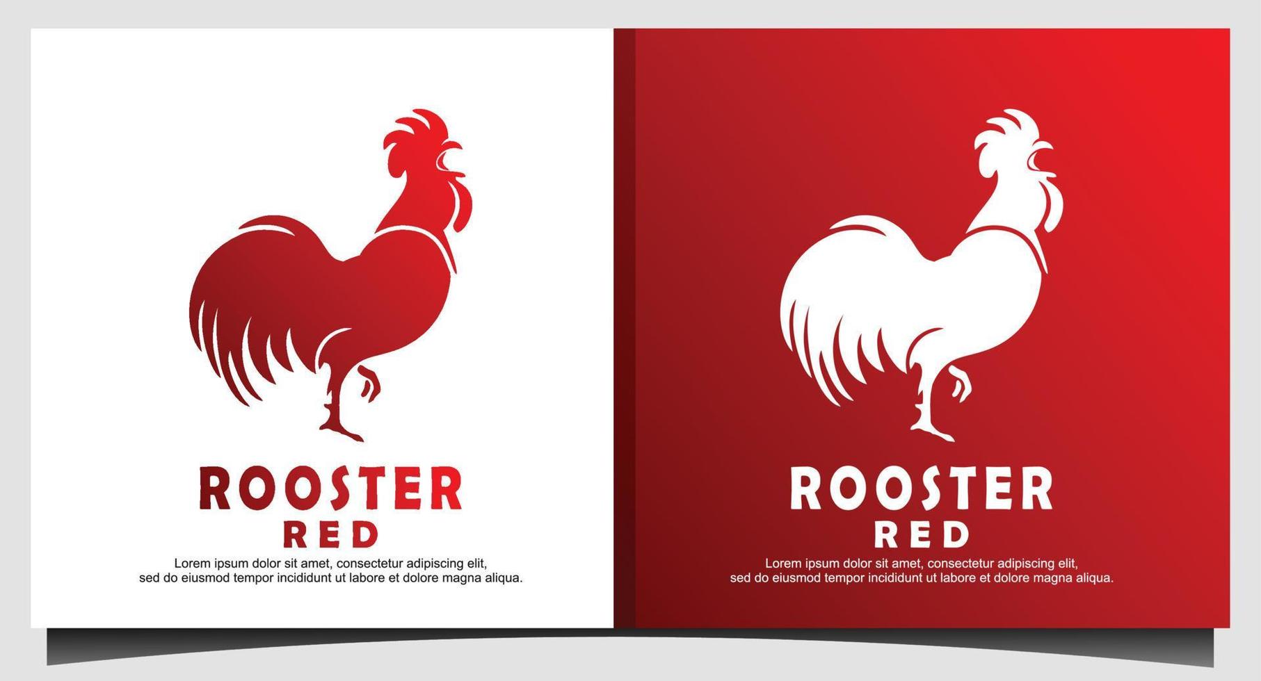 modèle de logo de ferme avicole coq poulet coq vecteur