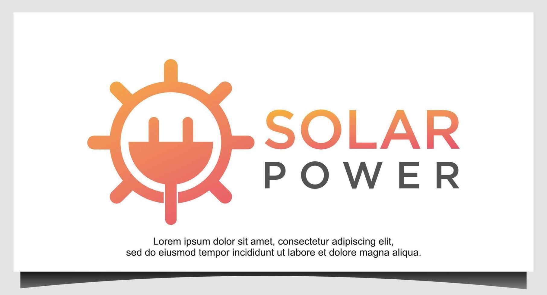 modèle de conception de logo d'énergie solaire vecteur