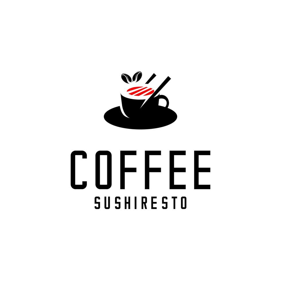 café de sushi vecteur