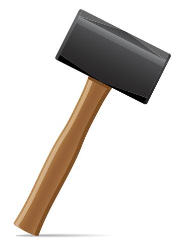 outil marteau avec illustration vectorielle manche en bois vecteur