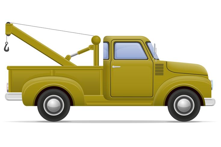 illustration vectorielle de vieille voiture rétro pickup vecteur