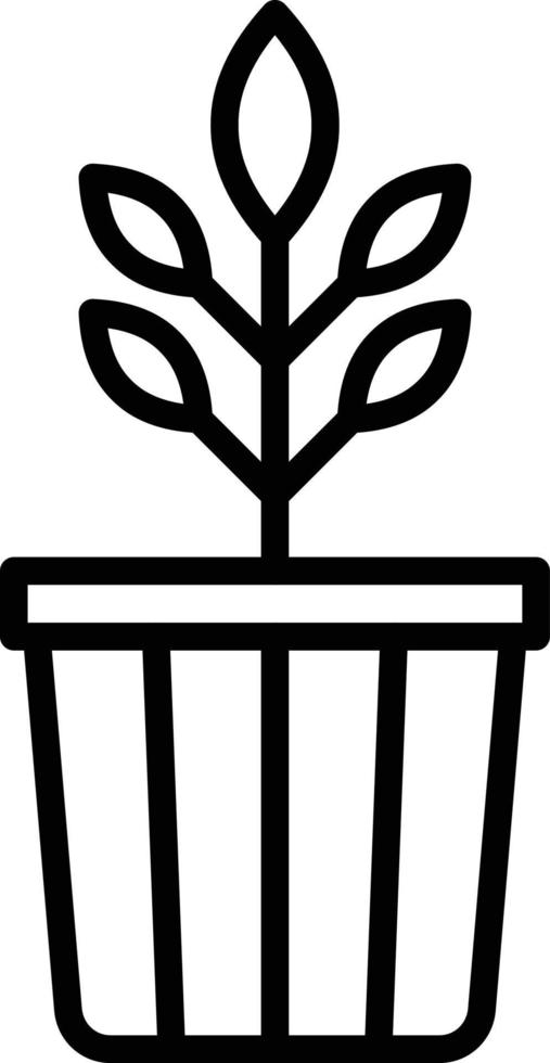 style d'icône de pot de plante vecteur