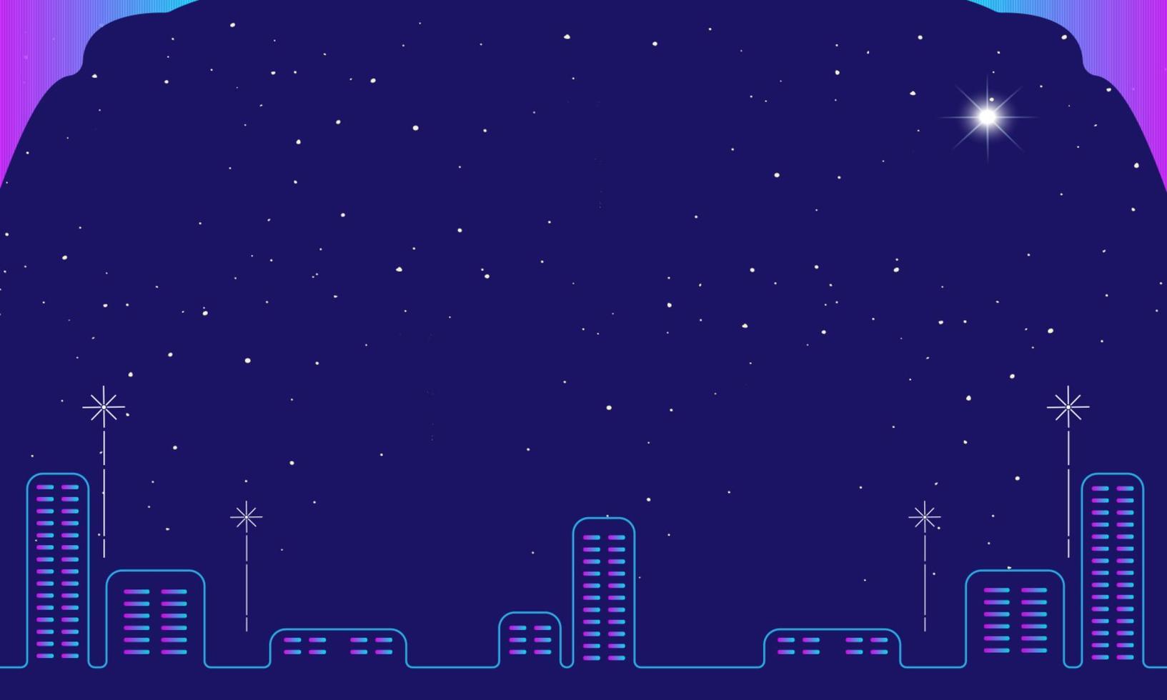 illustration de la ville de nuit vecteur