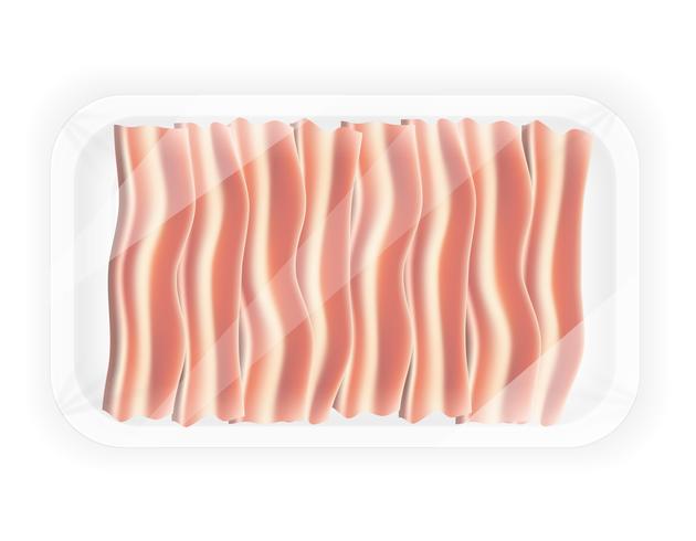 tranches de bacon dans l&#39;illustration vectorielle paquet vecteur