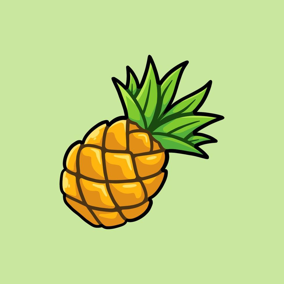 illustration d'ananas frais. Convient pour la décoration, l'autocollant, l'icône et autres. vecteur