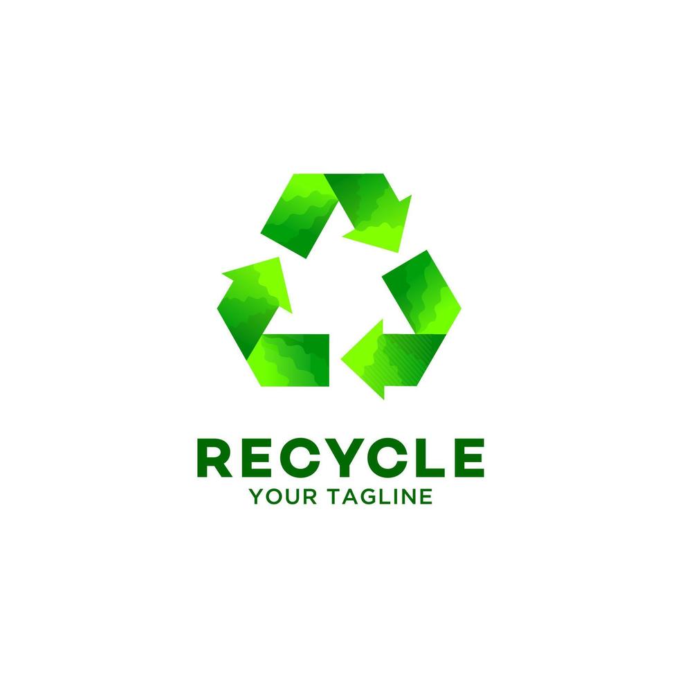 modèle de conception de logo de recyclage vecteur