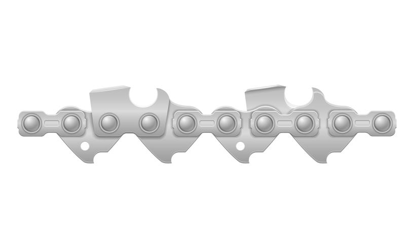 métal de chaîne de tronçonneuse et illustration vectorielle aiguisé vecteur