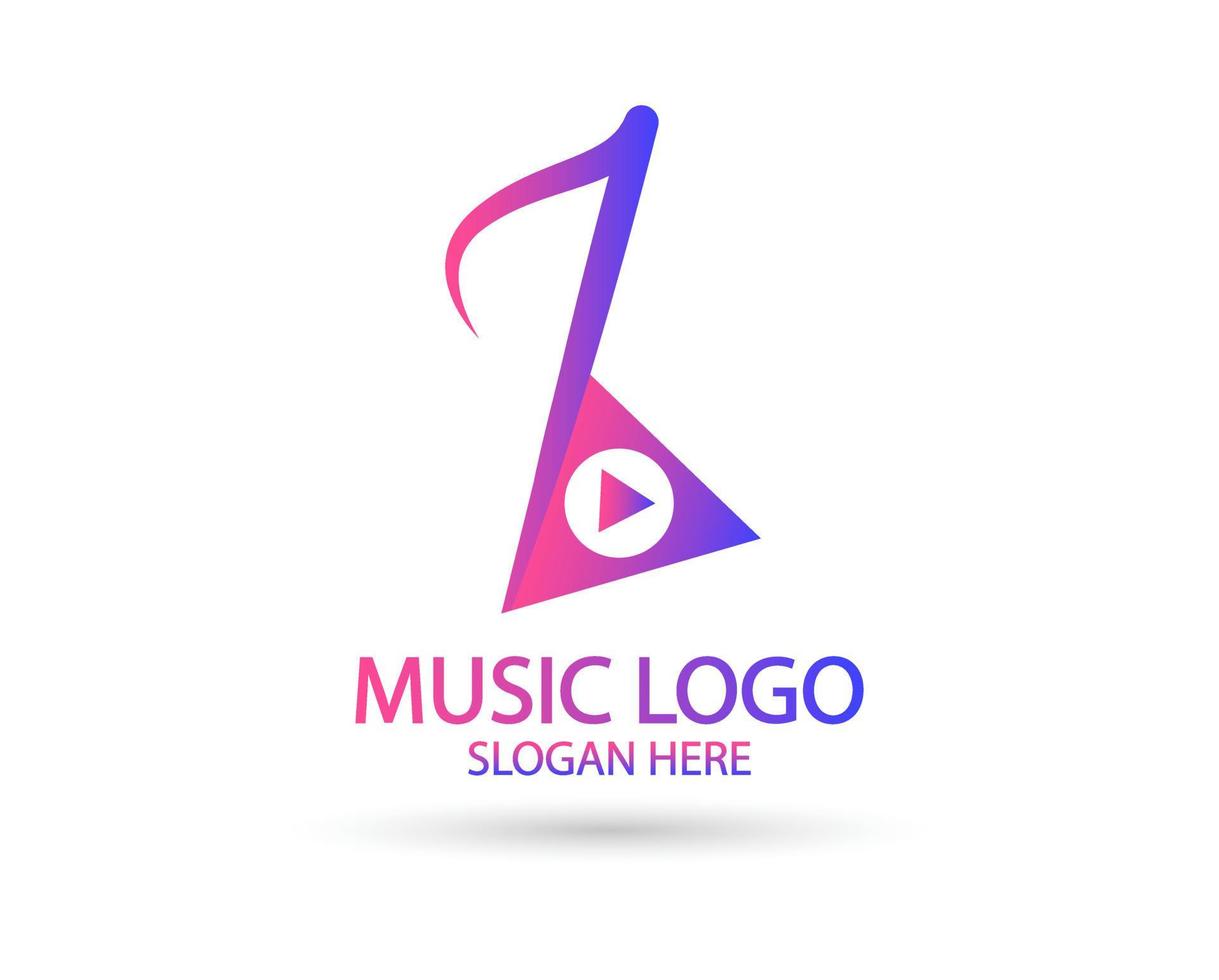 illustration vectorielle de musique moderne logo vecteur
