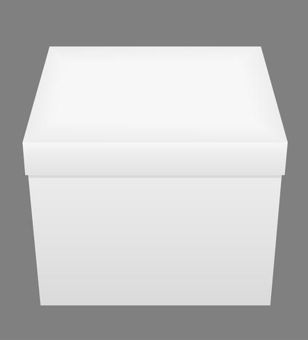 illustration vectorielle de boîte fermée blanc vecteur