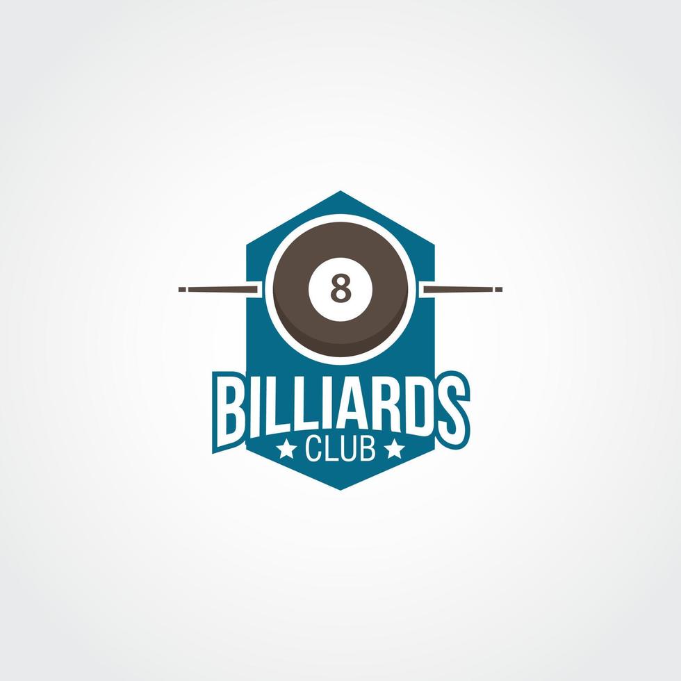 vecteur de conception de logo de billard