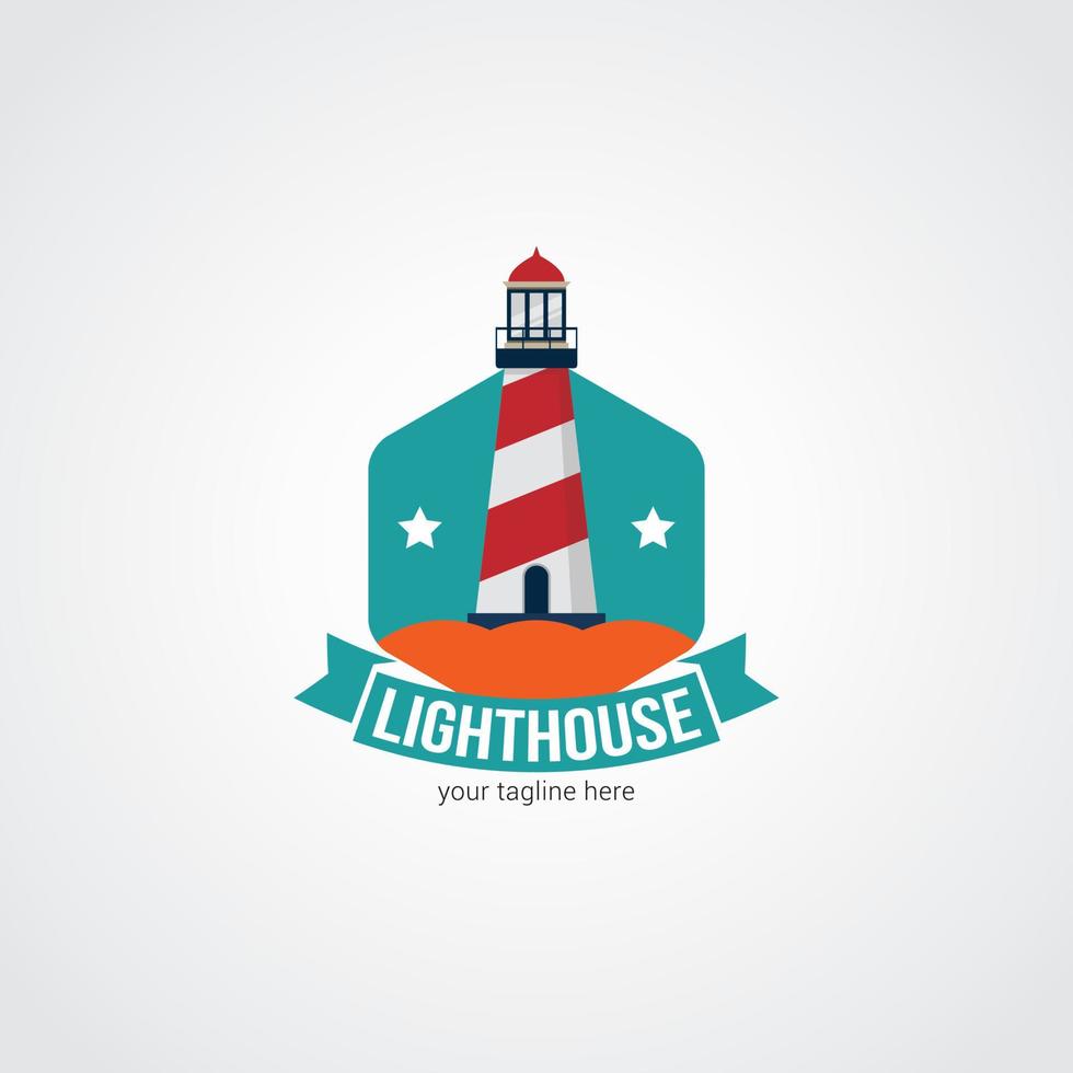 vecteur de conception de logo de phare