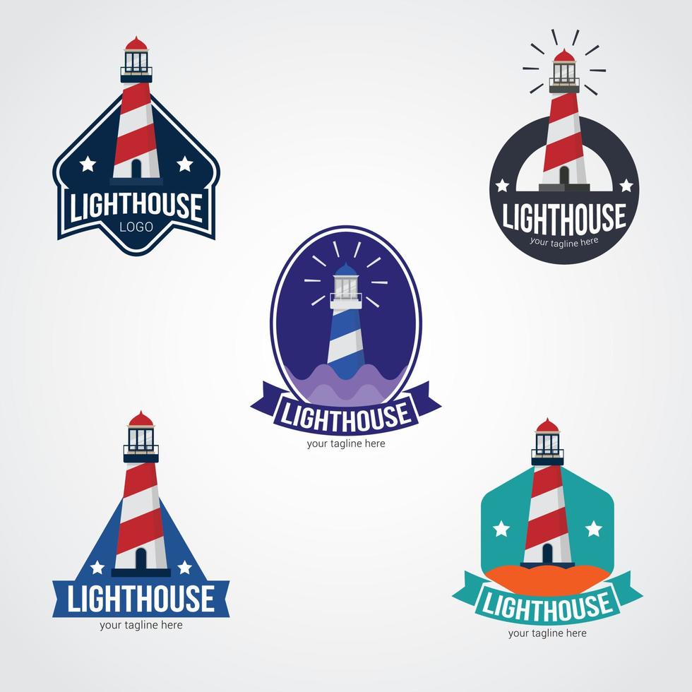 vecteur de conception de logo de phare