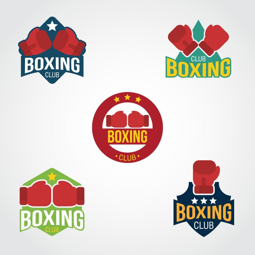 vecteur de conception de logo de boxe