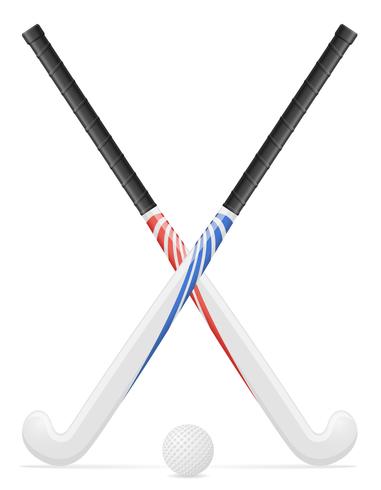 illustration vectorielle de hockey sur gazon sport équipement vecteur