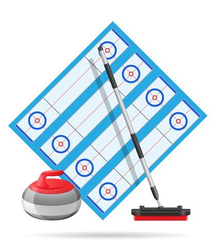 terrain de jeu pour l&#39;illustration vectorielle de curling sport jeu vecteur