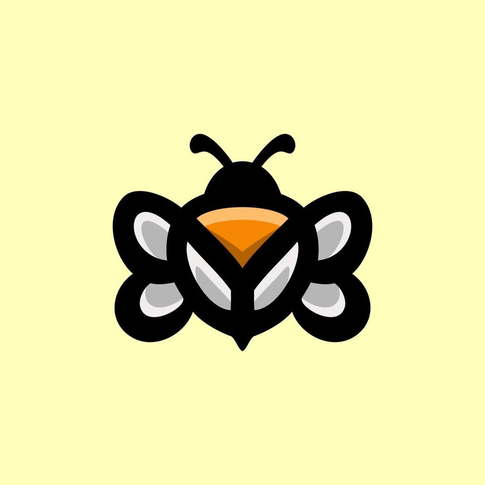 création de logo vectoriel mascotte simple de miel d'abeille naturel