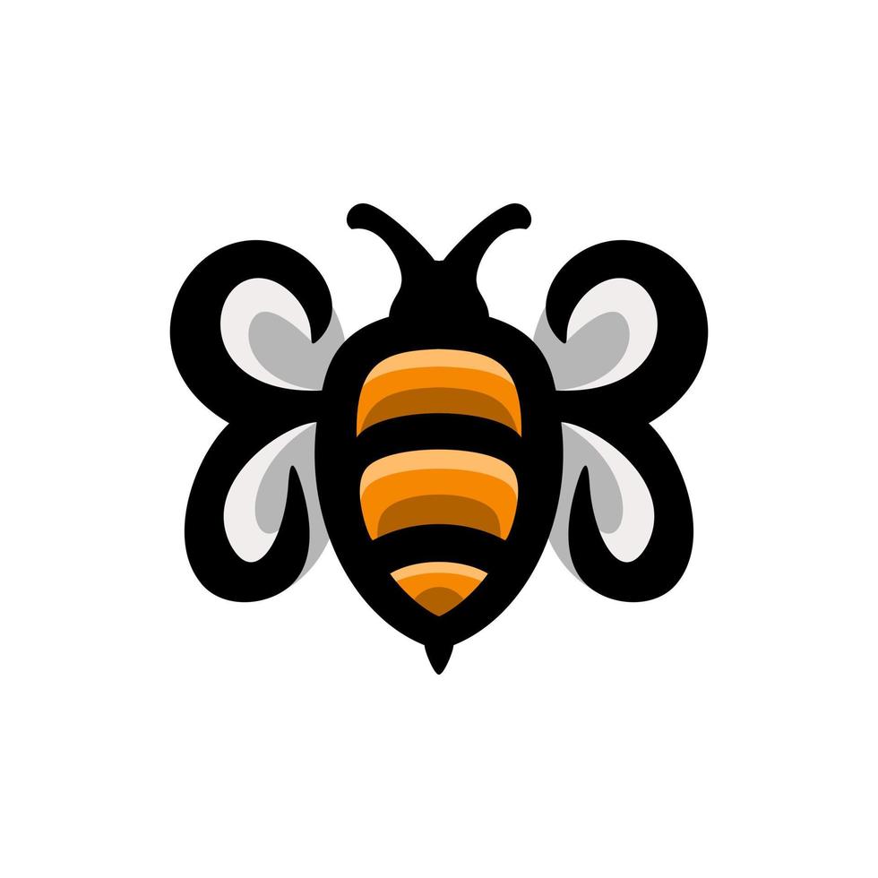 création de logo vectoriel mascotte simple de miel d'abeille naturel