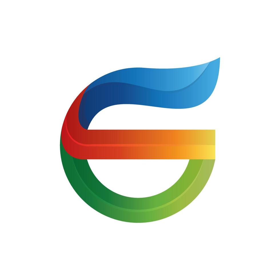lettre g coloré, création de logo vectoriel modifiable