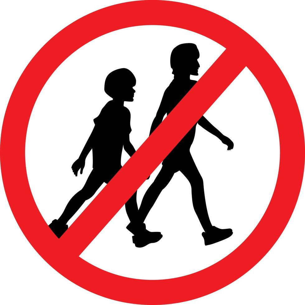 marche interdite signe vecteur