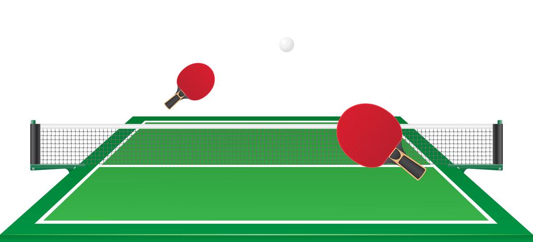 illustration vectorielle de tennis de table ping pong vecteur