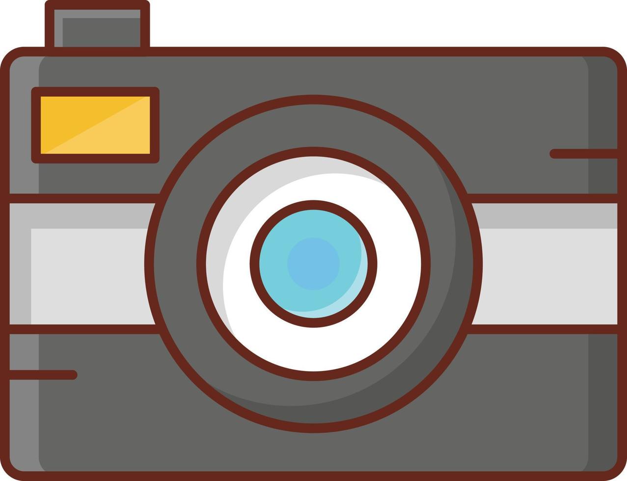 illustration vectorielle de caméra sur un fond transparent. symboles de qualité premium. icône de couleur plate de ligne vectorielle pour le concept et la conception graphique. vecteur