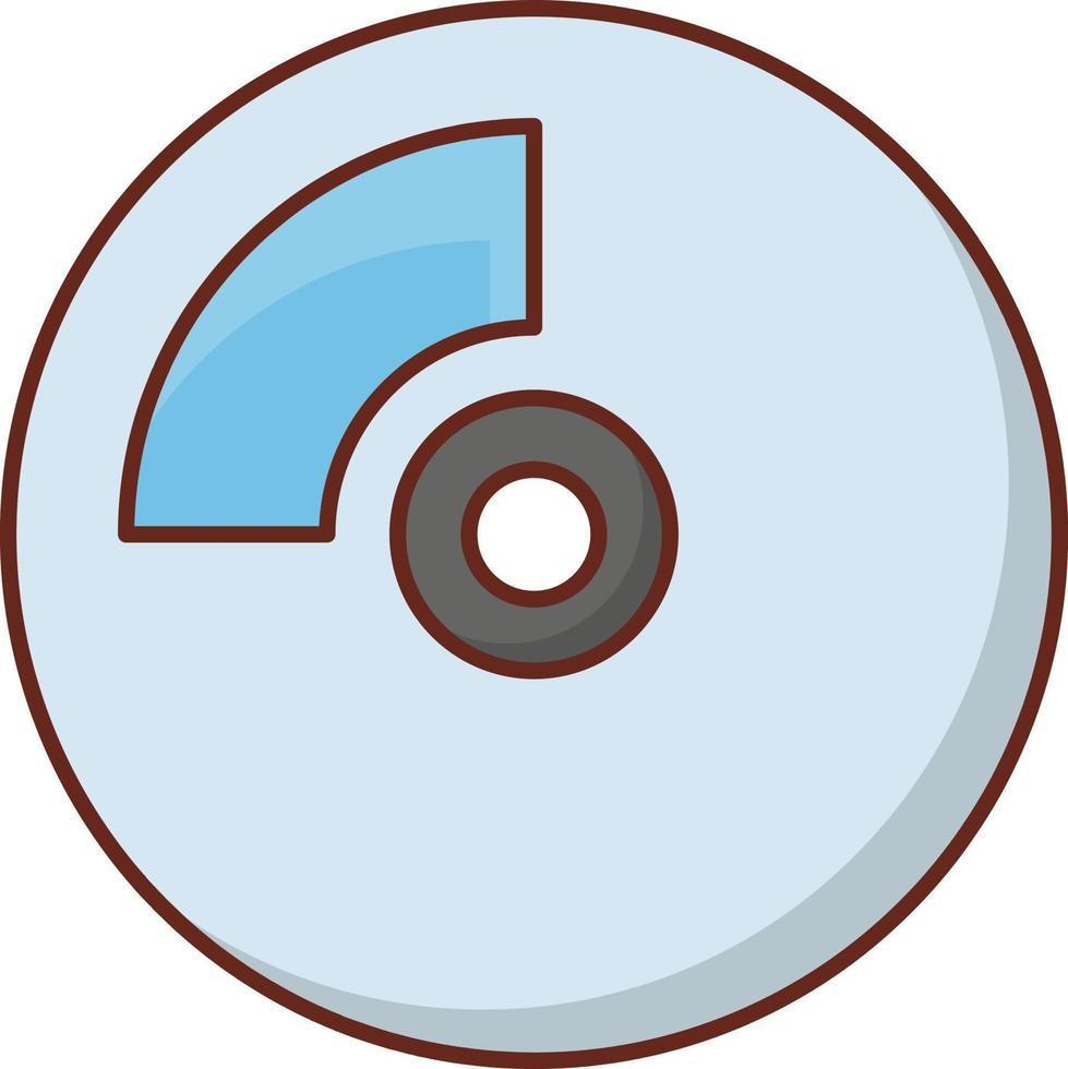 illustration vectorielle de cd sur un fond transparent. symboles de qualité premium. icône de couleur plate de ligne vectorielle pour le concept et la conception graphique. vecteur