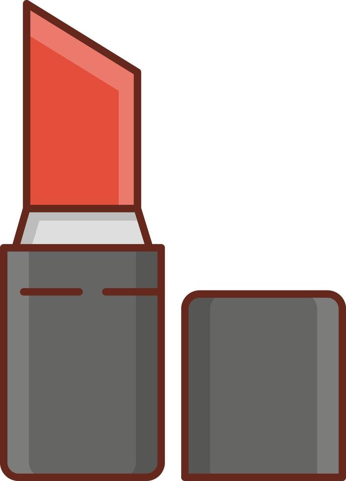 illustration vectorielle de rouge à lèvres sur un fond transparent. symboles de qualité premium. icône de couleur plate de ligne vectorielle pour le concept et la conception graphique. vecteur