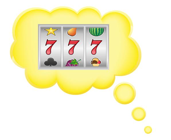 concept de rêve d&#39;un jackpot de casino en illustration vectorielle nuage vecteur