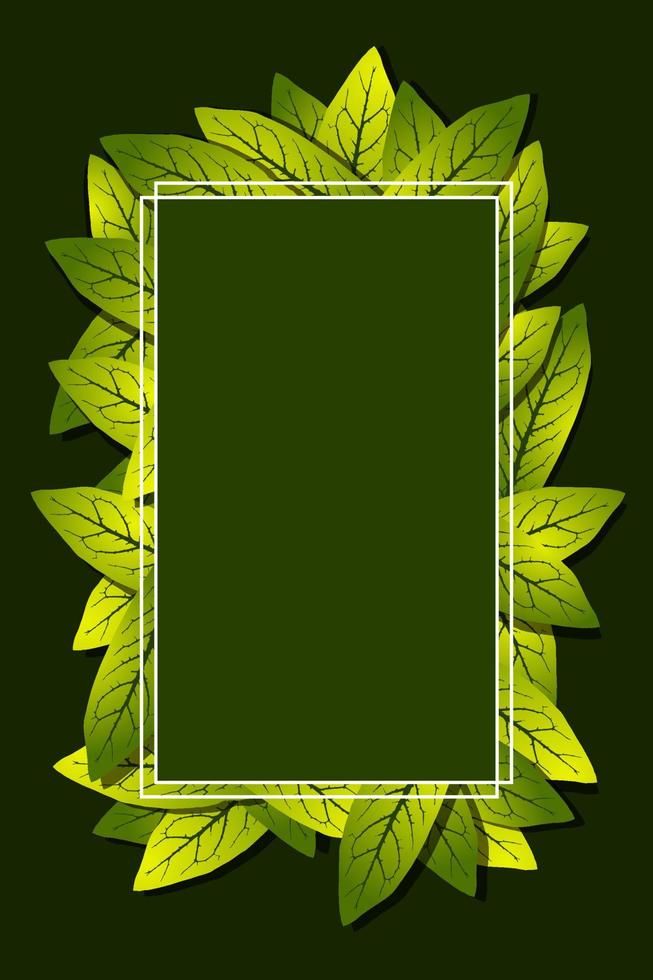 cadre de nature géométrique avec des feuilles. illustration vectorielle pour la nature liée vecteur