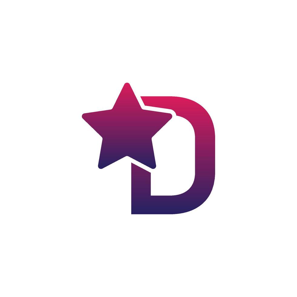 création de logo de lettre initiale de vecteur d avec étoile