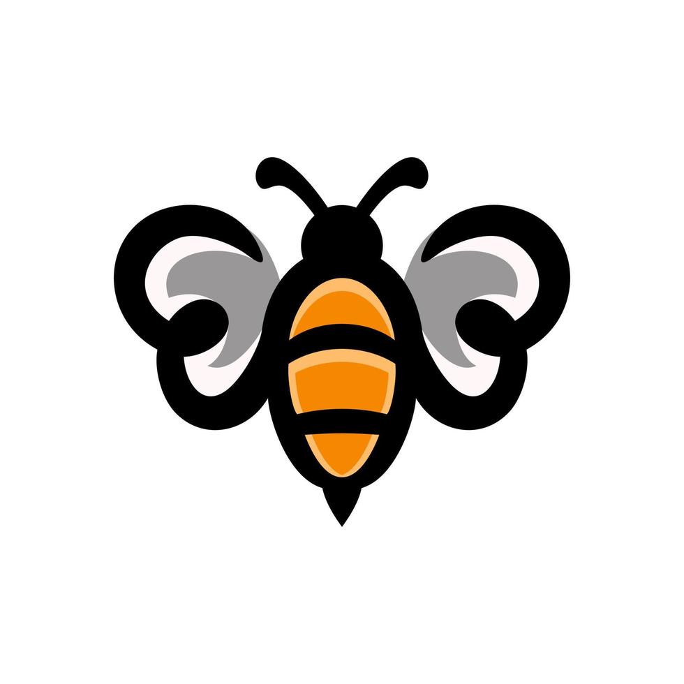 création de logo vectoriel mascotte simple de miel d'abeille naturel