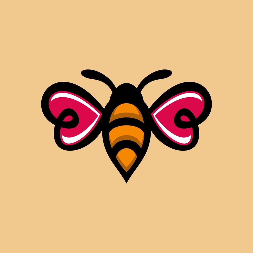 création de logo vectoriel mascotte simple de miel d'abeille naturel