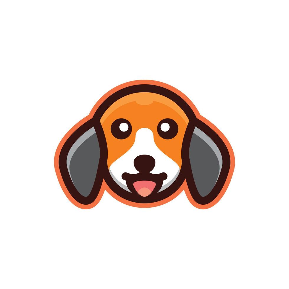 création de logo vectoriel mascotte simple d'enfants de chien