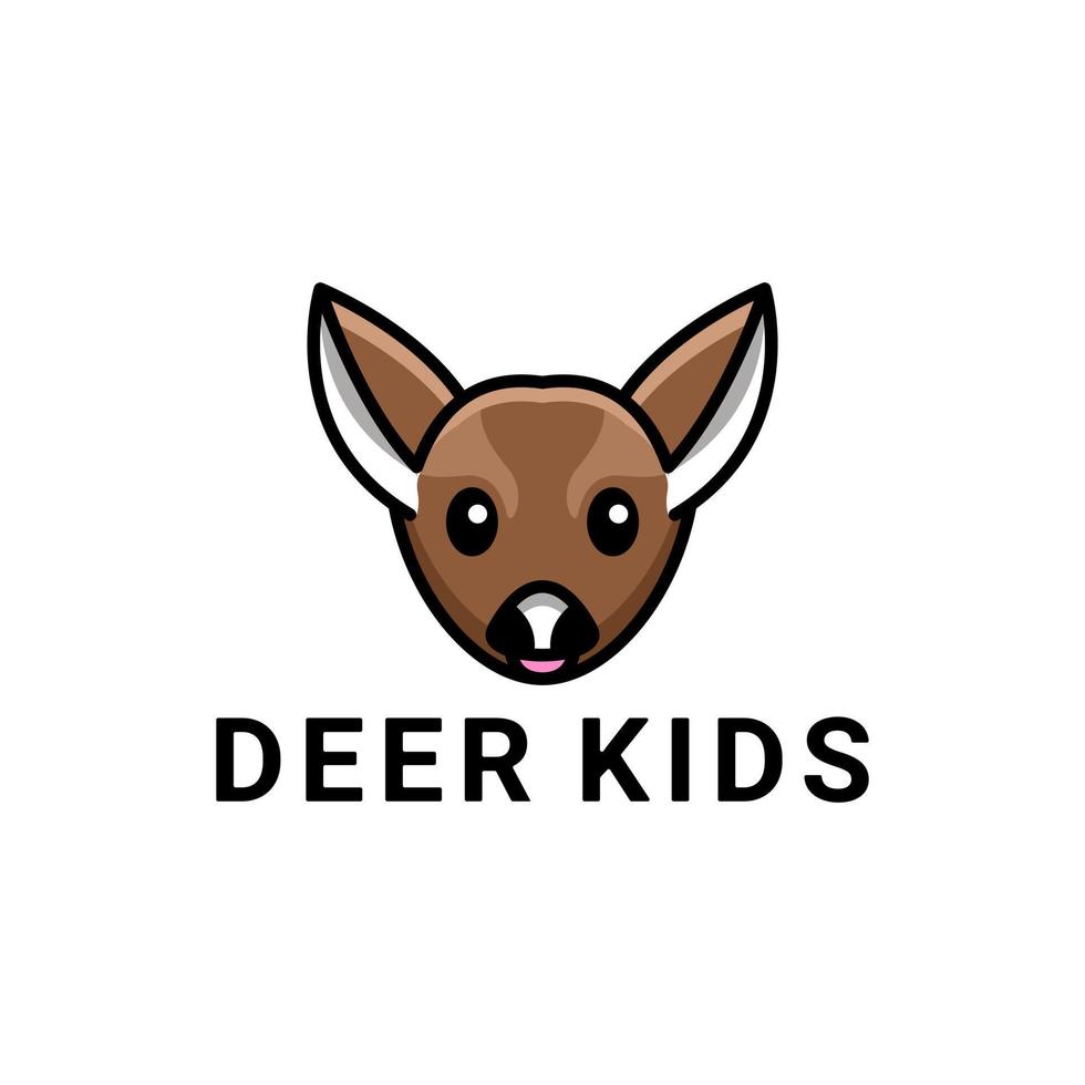 création de logo vectoriel mascotte simple d'enfants de cerf de souris