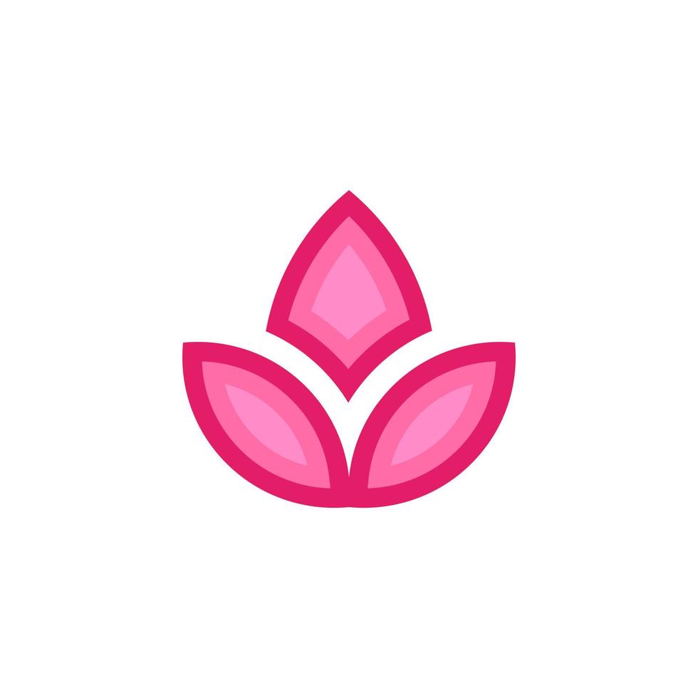 Fleur de lotus, en arrière-plan blanc, création de logo vectoriel modifiable