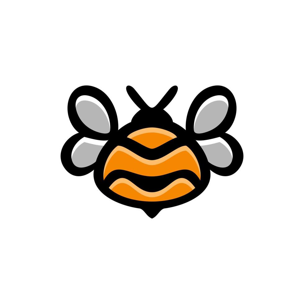 création de logo vectoriel mascotte simple de miel d'abeille naturel