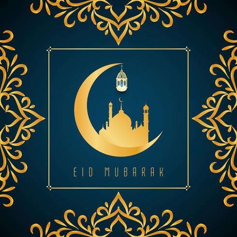 Résumé Eid Mubarak Fond islamique vecteur