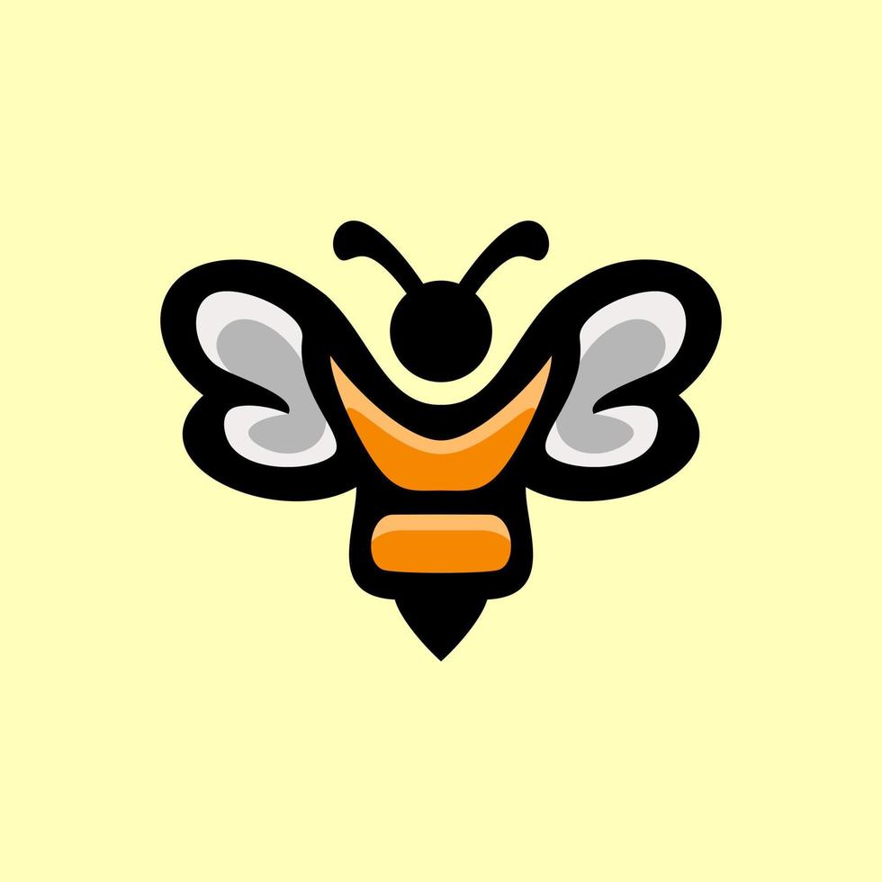 création de logo vectoriel mascotte simple de miel d'abeille naturel