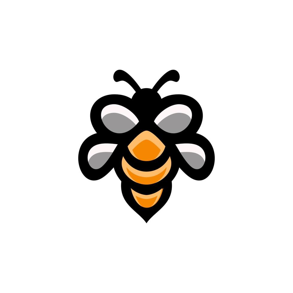 création de logo vectoriel mascotte simple de miel d'abeille naturel