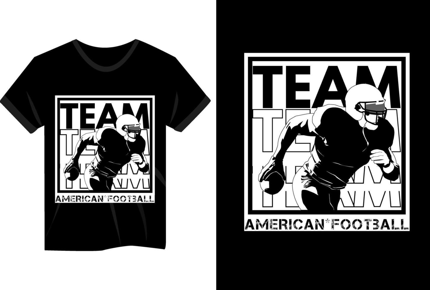 conception de t-shirt vintage de football américain d'équipe vecteur