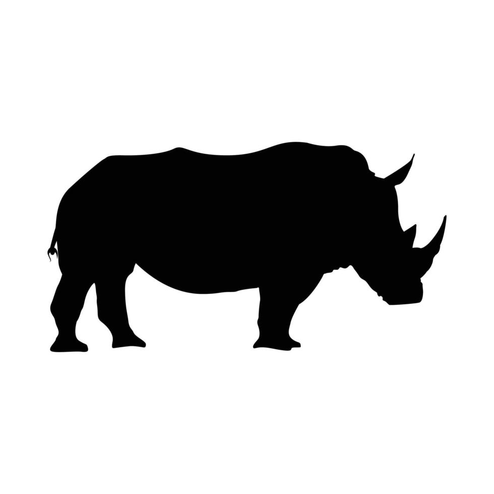 image de silhouette de rhinocéros vecteur