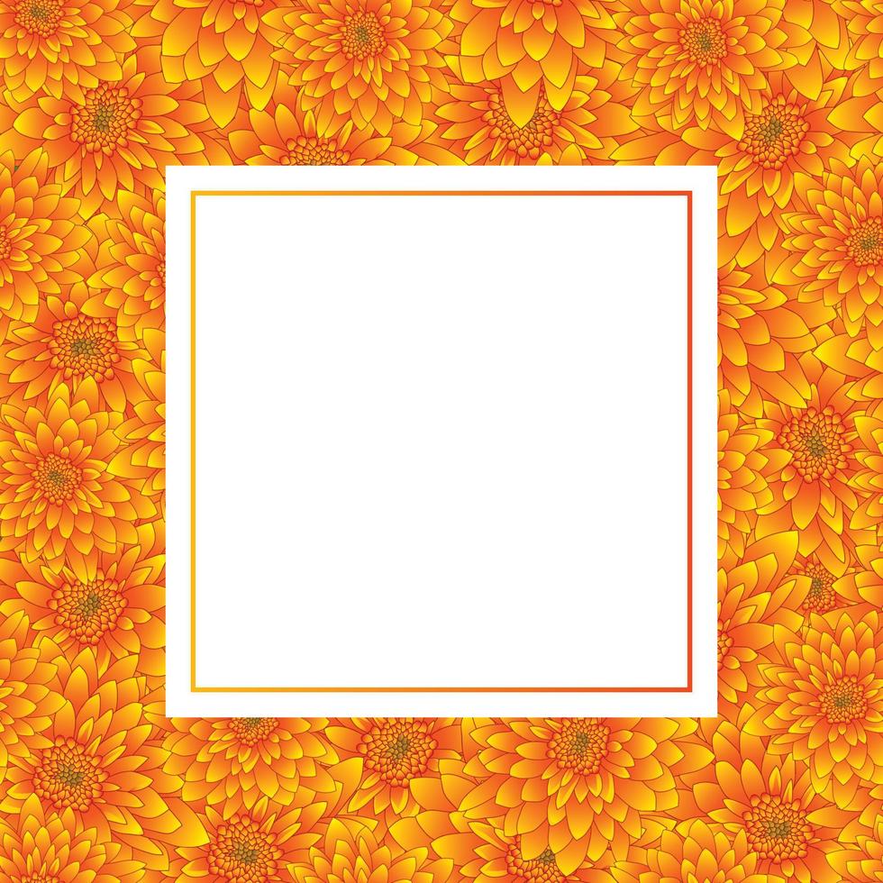 carte de bannière de chrysanthème jaune vecteur