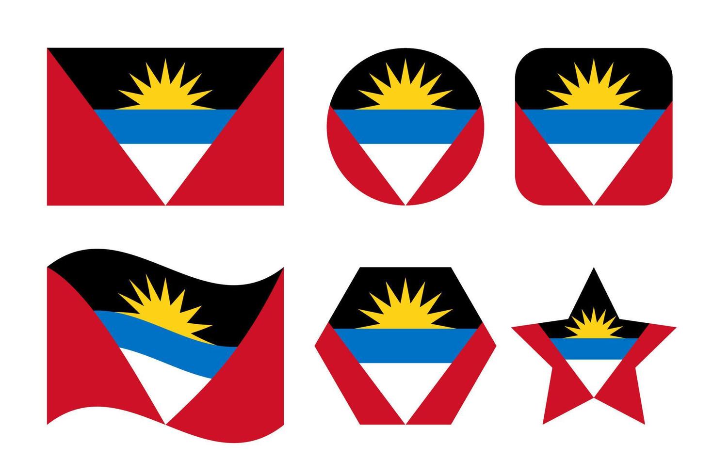 illustration simple du drapeau antigua-et-barbuda pour le jour de l'indépendance ou les élections vecteur