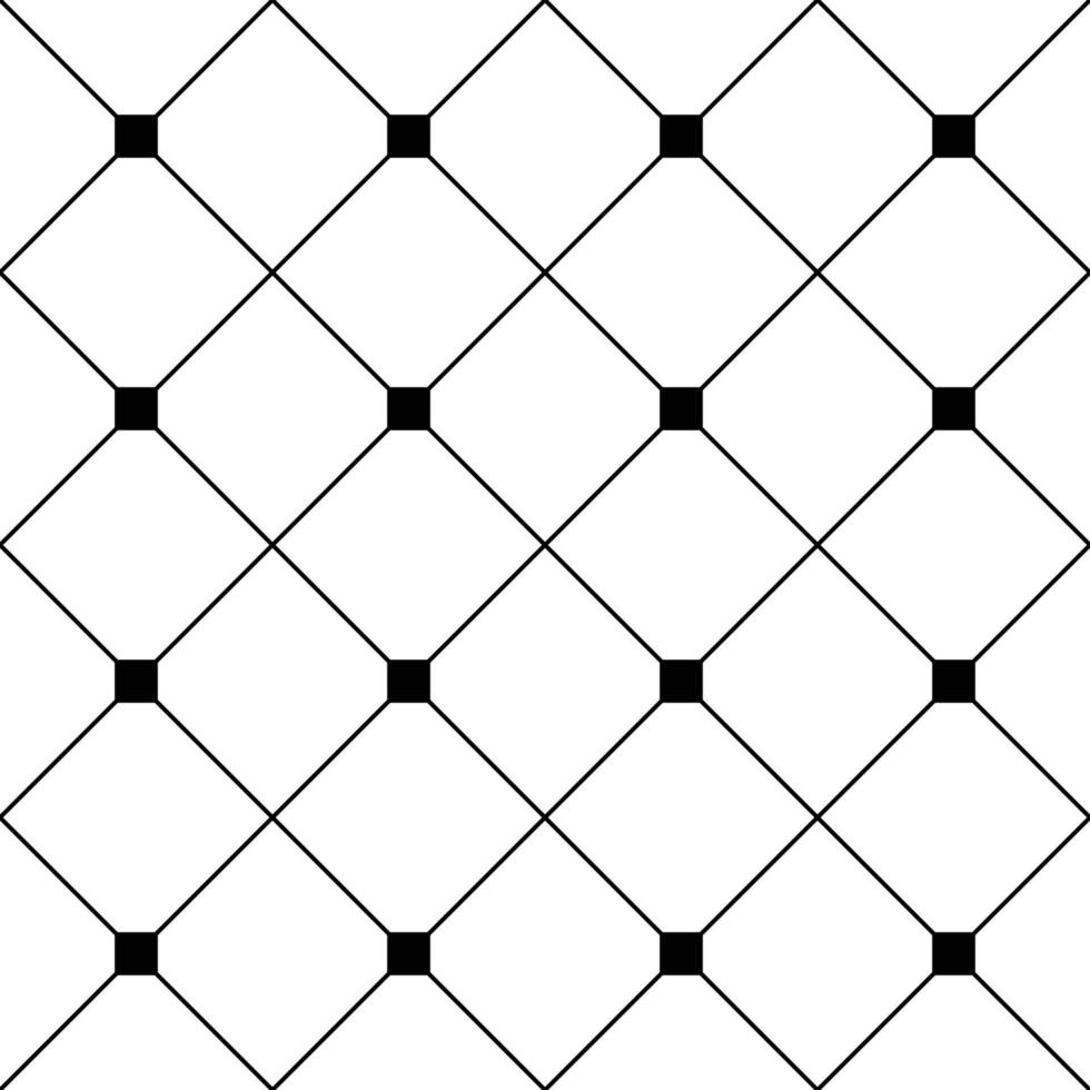 fond blanc de grille de diamant carré noir. fond de texture de motif minimal classique. vecteur