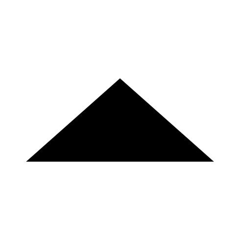 Flèche glyphe noir icône vecteur