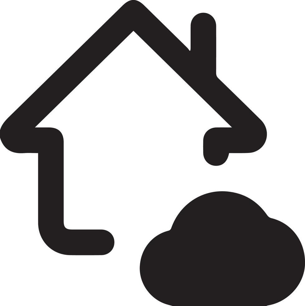 icône de nuage de maison vecteur